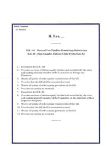 114th Congress 1st Session H. Res.  H.R[removed]Natural Gas Pipeline Permitting Reform Act