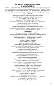 Council of Independent Colleges / Daytona Beach /  Florida / Oak Ridge Associated Universities / Public universities / Mary McLeod Bethune / White Hall / Cookman / Moore Gymnasium / Florida State University / Florida / Association of Public and Land-Grant Universities / Bethune-Cookman University