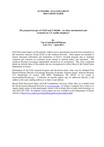 Chapter 3   Non-parametric and parametric frontier approaches to firm efficiency & productivity in mobile network industry[removed])