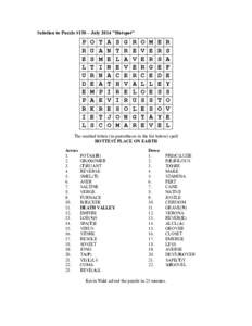 Solution to Puzzle #158 – July 2014 