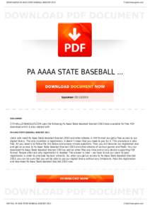 BOOKS ABOUT PA AAAA STATE BASEBALL BRACKETCityhalllosangeles.com PA AAAA STATE BASEBALL ...