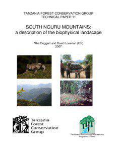 TANZANIA FOREST CONSERVATION GROUP TECHNICAL PAPER 11