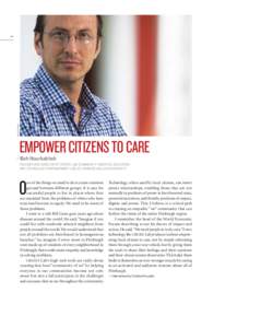 Joshua Franzos  20 EMPOWER CITIZENS TO CARE