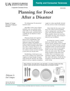 Planning for Food After a Disaster - FSHED81