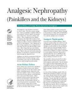 Analgesic Nephropathy: Painkillers and the Kidneys