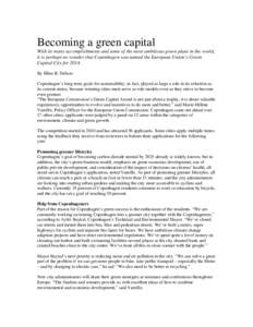 Microsoft Word - Becoming a green capital - Nordic Cleantech Review no 3