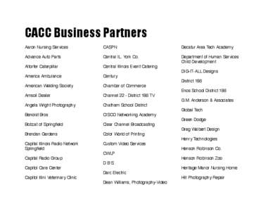 CACC Business Partners Aaron Nursing Services CASPN  Decatur Area Tech Academy