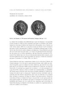 39 COLLECTIONNEURS CÉLÈBRES / GREAT COLLECTORS François de Callataÿ ALBÉRIC DU CHASTEL (1842–Coll. A. du Chastel, n° 779 (aureus de Postume, Cologne, 266 apr. J.-C.)