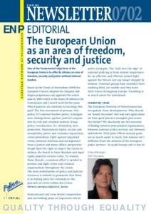 enp.nl  EUROPEAN NETWORK OF POLICEWOMEN ENP EDITORIAL The European Union