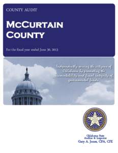 COUNTY AUDIT  McCurtain County For the fiscal year ended June 30, 2013