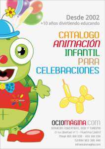 Catálogo Animación Infantil 2012 SIN precios copia