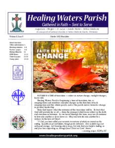 Augustana – Bergen – St. Lucas – Swede Home – Yellow Medicine An area parish of Lutheran churches in Yellow Medicine County, Minnesota Volume 8, Issue 9
