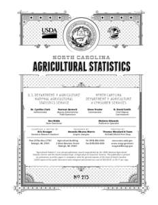 U.S. Department > Agriculture National Agricultural Statistics Service North Carolina Department > Agriculture