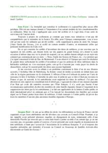 http://www.asmp.fr - Académie des Sciences morales et politiques  OBSERVATIONS prononcées à la suite de la communication de M. Marc Guillaume (séance du lundi 3 juillet)  Jean Foyer : La formalité que constitue le s