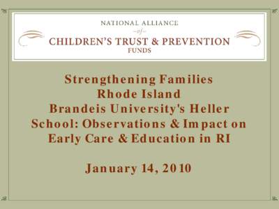 National Alliance of Children’s Trust and Prevention Funds Organizational Structures