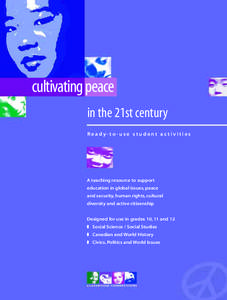 cultivating peace in the 21st century Ready-to-use student activities A teaching resource to support education in global issues, peace