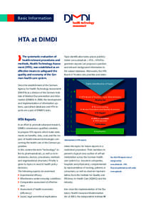 Medicine / Prediction / Medical technology / Health technology assessment / Technology assessment / Cochrane Library / HTML Application / Institute for Quality and Efficiency in Health Care / Deutsches Institut für Medizinische Dokumentation und Information / Technology / Evaluation / Impact assessment