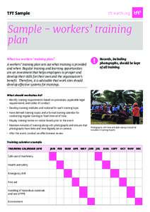 TFT Sample  tft-earth.org Sample - workers’ training plan