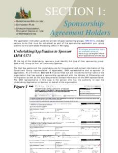 SECTION 1: UNDERTAKING/APPLICATION  SETTLEMENT PLAN 