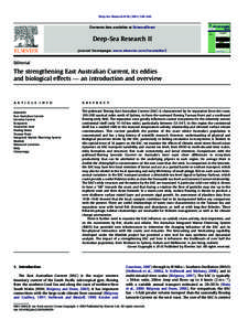 Deep-Sea Research II[removed]–546  Contents lists available at ScienceDirect Deep-Sea Research II journal homepage: www.elsevier.com/locate/dsr2