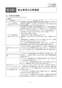 風水害・雪害対策編 第 1 章第 5 節 「風水害等の災害履歴」 第5節