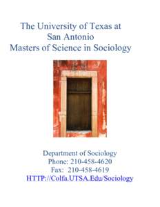 Sociology / Social science / Course credit / Medical sociology / Quantitative research / Social psychology / Qualitative research / Bachelor in Information Management / Public sociology