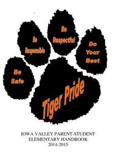 IOWA VALLEY PARENT-STUDENT ELEMENTARY HANDBOOK[removed] 151 EAST MAY MARENGO, IOWA 52301