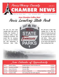 Paris/Henry County	  JUNE 2012 Chamber News[removed]E a s t Wo o d St re e t