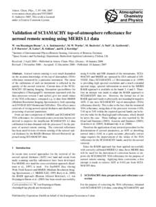 Atmos. Chem. Phys., 7, 97–106, 2007 www.atmos-chem-phys.net[removed]/ © Author(s[removed]This work is licensed under a Creative Commons License.  Atmospheric