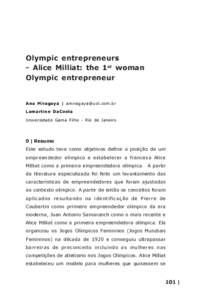 Olympic entrepreneurs - Alice Milliat: the 1st woman Olympic entrepreneur