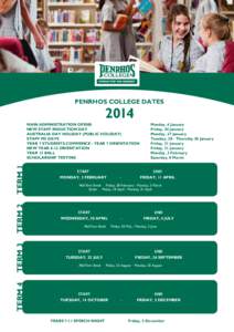 PENRHOS COLLEGE DATES[removed]TERM 4