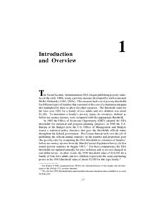 1  Introduction and Overview  T