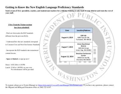 ELP Standards Training Announcement2