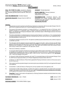 City Council Introduction: Monday, January 11, 2010 Public Hearing: Monday, January 25, 2010, at 5:30 p.m. Bill No. 10R-26  FACTSHEET