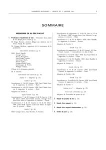ASSEMBLÉE NATIONALE – SÉANCE DU 11 JANVIER[removed]SOMMAIRE PRÉSIDENCE DE M. ÉRIC RAOULT