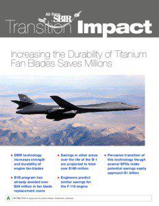 Increasing the Durability of Titanium Fan Blades Saves Millions