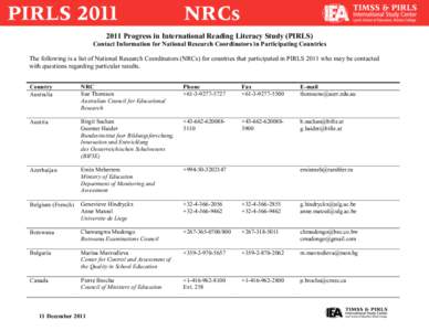 Microsoft Word - PIRLS NRC List for Press Release.doc