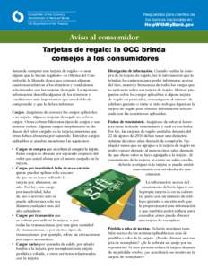 Tarjetas de regalo: la OCC brinda consejos a los consumidores