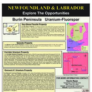 NEWFOUNDLAND & LABRADOR Explore The Opportunities Burin Peninsula Uranium-Fluorspar 0