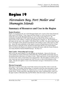 Chapter 3 – Region 19: Herendeen Bay, Port Moller and Shumagin Islands Region 19 Herendeen Bay, Port Moller and Shumagin Islands