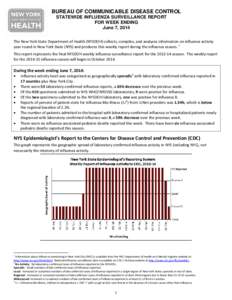 Weekly Influenza Surveillance Report