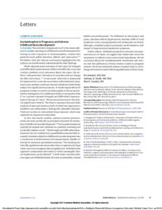 Letters COMMENT & RESPONSE Acetaminophen in Pregnancy and Adverse Childhood Neurodevelopment To the Editor The article by Stergiakouli et al1 is the latest addition to studies reporting on childhood neurodevelopment foll