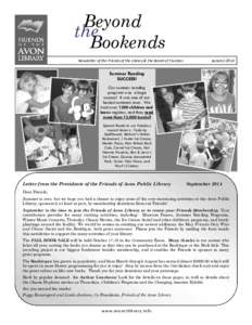 Beyond the Bookends Newsletter of the Friends of the Library & the Board of Trustees  Autumn 2014