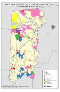 MAP 2 OPEN SPACE / CONSERVATION LAND HOPKINTON, RHODE ISLAND VOLUNTOWN, CT  EXETER