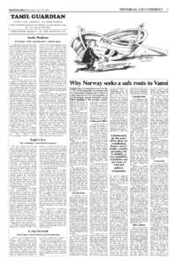 EDITORIAL AND COMMENT  Tamil Guardian Wednesday August 28, 2002 7