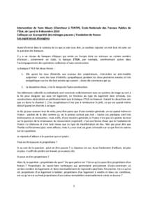 Microsoft Word - Intervention de Yann Maury-2.doc