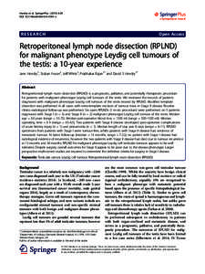 Retroperitoneal lymph node dissection (RPLND) for malignant phenotype Leydig cell tumours of the testis: a 10-year experience