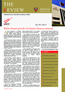 THE REVIEW Published by the Central Bank of Bahrain (CBB) June 2011 Issue 27
