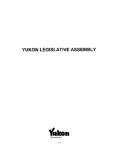 YUKON LEGISLATIVE ASSEMBLY  Yukon Government 1-1