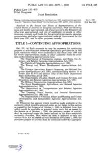 PUBLIC LAW[removed]—OCT. 1, [removed]STAT. 867 Public Law[removed]101st Congress